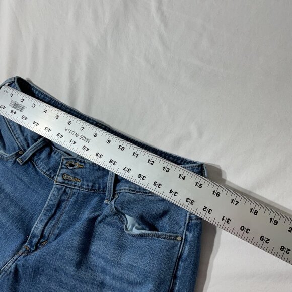 Levis 525 Womens Curvy Bootcut Denim Jeans Size 14 Medium Wash Cotton Blend Clas - Picture 9 of 11